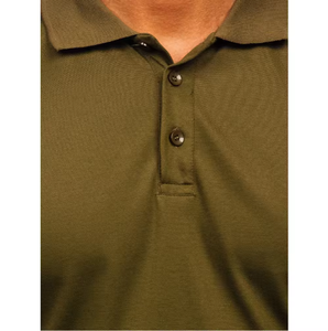 Camiseta de Polo de Golf de lujo personalizada para hombre, alto rendimiento, 100% algodón, cuello corto de punto vuelto, color personalizado de verano - Product Image 4