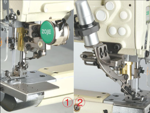 Machine à coudre surjeteuse à cylindre haute vitesse ZO-JE 1510 avec moteur pas à pas et coupe-fil, personnalisable OEM, qualité DIY, en plastique - Product Image 2