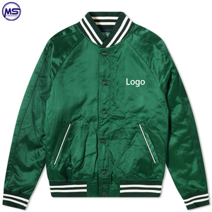 Último diseño Venta caliente Logotipo personalizado Impresión Nuevo diseño 2025 Chaqueta de satén lavable para hombres - Product Image 4