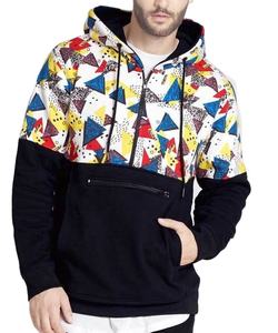 OEM nouveau design à capuche 100% anneau filé coton polaire pull AOP découpé et cousu Logo personnalisé broderie hommes sweat à capuche - Product Image 1