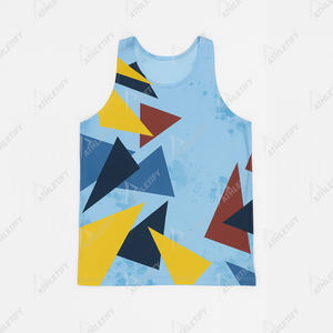 Camiseta sin mangas de poliéster sublimado para hombre con estilo, ajustada, diseño personalizado, ropa informal, tela transpirable para máxima comodidad y flexibilidad - Product Image 2