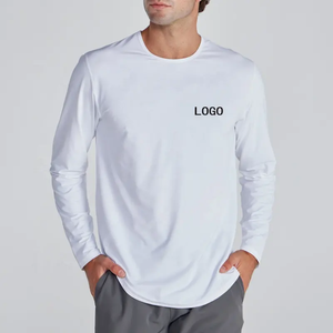 เสื้อยืดแขนยาวคอปกถัก 100% ผ้าฝ้ายสำหรับผู้ชาย สไตล์ลำลองสำหรับฤดูใบไม้ผลิ คุณภาพสูง คลาสสิก แฟชั่น - Product Image 1