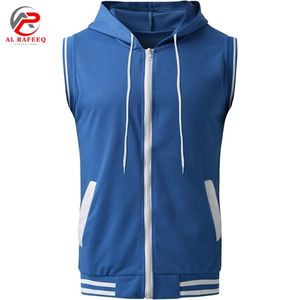 <b>Men</b> Bodybuilding Gym Training Workout Running <b>Sleeveless</b> Hoodies Slim Fits Cotton Polyester Zipper <b>Sleeveless</b> <b>Hoodie</b> - Product Image 4