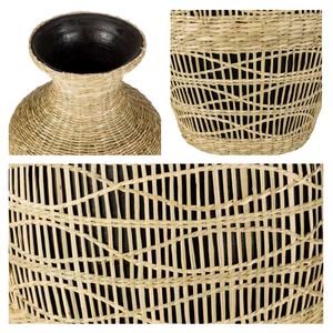 Vases décoratifs en jonc de mer tissés à la main pour la maison fabriqués au Vietnam matériau écologique pour la décoration de vaisselle en gros - Product Image 4