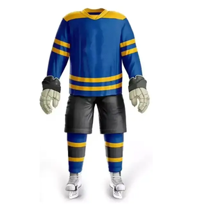 Uniforme de hockey sur glace de taille personnalisée confortable en stock 100% uniforme de hockey sur glace en polyester pour adultes - Product Image 2