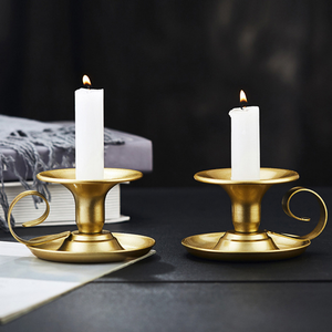 Bougeoir sur mesure écologique éclairage noir coloré décor à la maison maison Villa bougeoir en métal - Product Image 1