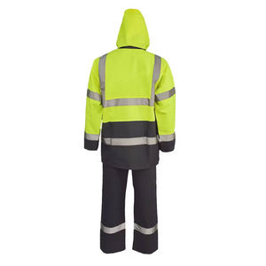 Traje de Seguridad de Trabajo Transpirable, de Alta Visibilidad, Reflectante, Impermeable, Cortavientos, con Cremallera, Servicio de Logotipo Personalizado, Tallas Grandes, Precios Económicos - Product Image 3
