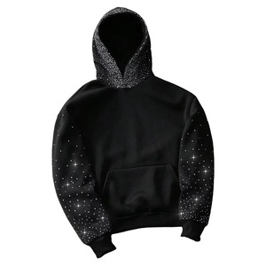 Offre Spéciale nouveauté sweats à capuche délavés à l'acide pour hommes style unique respirant strass sweats à capuche zippés dans le meilleur matériel - Product Image 4