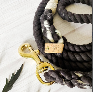 Stone Grey Organic Cotton Rope Dog <b>Leash</b> <b>Pet</b> Supplies Accessory Customized Colored Cotton Rope Handmade Dog <b>Leash</b> <b>Pet</b> <b>Leash</b> Set - Product Image 2