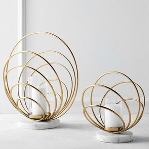 Lot de 2 bougies chauffe-plat modernes de luxe en métal pour la décoration de la maison Bougies parfumées pour la décoration du salon en métal - Product Image 1