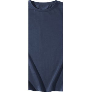 T-shirt décontracté pour homme, 220g, 100% coton biologique, manches courtes, couleur unie, col rond, coupe ample, surdimensionné, brodé, respirant, vierge - Product Image 3