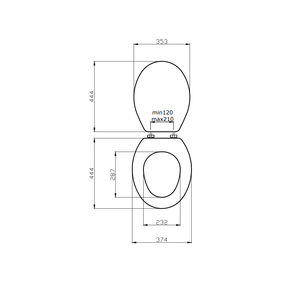 Couvre-siège de toilette en MDF compatible FSC, modèle Jolly - Product Image 4