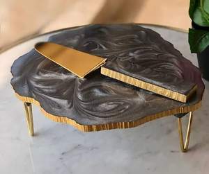 Soporte para tarta de resina con diseño de lava hecho a mano moderno de la mejor calidad al por mayor, soporte decorativo para mesa de boda y cumpleaños - Product Image 6