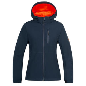 Vente en gros de conception durable de vêtements d'extérieur coupe-vent, fermeture à glissière complète, à capuche pour femmes, vêtements chauds, veste légère en polaire pour femmes, compressible personnalisée - Product Image 6