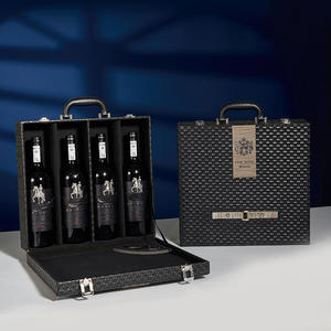 Cajas de regalo de vino de madera personalizadas, sets de vino con detalles en cuero, cajas de papel, cajas de regalo de vino elegantes, diseño de empaques con logotipo. cuatro - Product Image 3