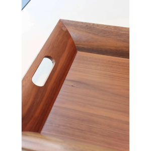 Plateau de service en bois de conception attrayante fait à la main Look fantaisie plateau d'affichage de fruits forme carrée accessoires de vaisselle de table - Product Image 4