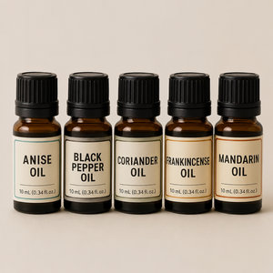 Lot de Gros d'Huiles Essentielles Naturelles à 100% : Anis, Coriandre, Encens, Mandarine Douce - Coffret Cadeau en Gros OEM - Product Image 2