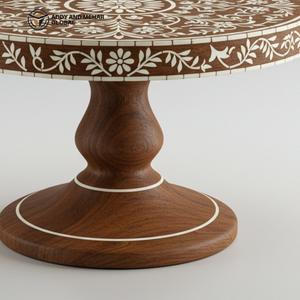 แท่นวางเค้กทำจากไม้ที่ทำด้วยมือสำหรับขนมหวานและของตกแต่งทำจากไม้สีน้ำตาลสุดหรูเป็นมิตรต่อสิ่งแวดล้อม - Product Image 5