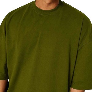 Pakistán hizo camiseta peso pesado 100% algodón en blanco hombres camiseta peso pesado camiseta de gran tamaño suelta camisa gruesa - Product Image 4