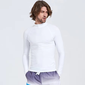 Wholesale Custom logo <b>Printed</b> Men's Upf50+ Quick Dry Gym Compression Shirts Blank Rash Guard For Men rash Guard Custom men - Product Image 6