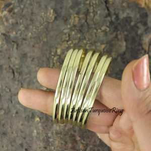Brazalete de latón crudo de 69mm, brazalete de incrustaciones, brazalete de canal en blanco, pulsera ancha hecha a mano, latón crudo - Product Image 2