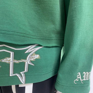 Trang phục dạo phố dài tay cotton 100% nặng rách hai lớp cổ điển áo thun thời trang nhanh khô thân thiện với môi trường ngoại cỡ - Product Image 5