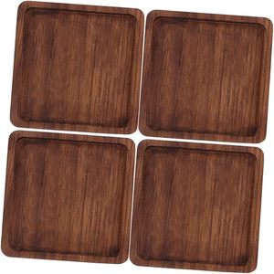 Posavasos cuadrados de epoxi de madera con monograma de madera natural grabable con diseño clásico Precio bajo ecológico por HF CRAFTS - Product Image 2