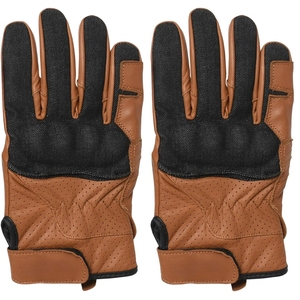 Leather and Denim Motorbike <b>Gloves</b> with Full Finger Protection and Perforated Design for Breathability and Comfort - Product Image 6