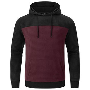 High Quality <b>Quilted</b> Pullover <b>Hoodie</b> for Men | Winter 100% Cotton Streetwear Sweatshirt Custom Logo Quick Dry Breathable OEM/ODM - Product Image 1