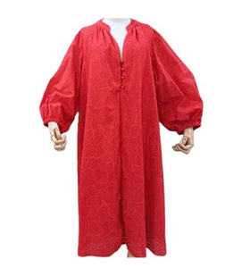 Robe mi-longue en broderie anglaise 100% coton pour femmes. Robe décontractée multi-styles pour femme, idéale pour la plage ou le bureau. ODM - Product Image 1