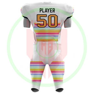 Tenues d'équipe de football américain sur mesure au style unique, respirantes, à manches courtes, 100% polyester, uniforme de football américain - Product Image 3