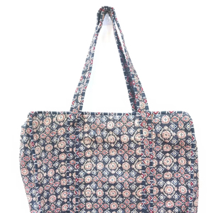 Sac en coton imprimé à la main, sac de shopping en coton fait à la main, sac à bandoulière pour femme, sac à bandoulière matelassé imprimé à la main - Product Image 1