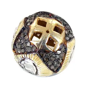 Collar con Colgante de Orbe con Piedra Negra y Baño de Oro, Cadena de Eslabones Geométricos, Joyería de Moda, Regalo, Formas de Diamante, Perla, Estrella y Mariposa - Product Image 3