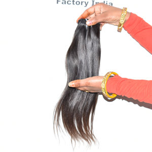 Extensions de cheveux humains 100% naturels, lisses, brésiliennes, double trame, meilleure qualité, avec Remy, non traitées chimiquement - Product Image 4