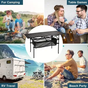 Nw 6LBS leggero in alluminio pieghevole tavolo da campeggio portatile all'aperto Picnic spiaggia barbecue Grill cortile Van vita con borsa per il trasporto - Product Image 5