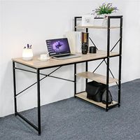 Bureau à domicile Table d'écriture pour ordinateur Table d'étude pour ordinateur avec étagère pour étudiants