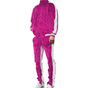 Ensemble de survêtement en velours côtelé pour homme, décontracté, écologique, uni, 2 pièces - Product Image 2