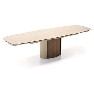 Table à manger minimaliste Yoroi, collection Capsule, extensible, ovale et carrée, en bois massif, assemblée et extensible, meubles pour la maison - Product Image 5