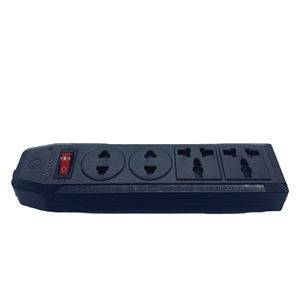 Black Multi <b>Plug</b> <b>Adapter</b> 2000W 2 Universal 2 Two Pin with Switch No Cord Included - Product Image 3