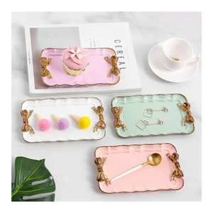 Vente directe d'usine plateau de service en verre moderne personnalisé décor à la maison Table cuisine hôtels Offre Spéciale de noël plateaux décoratifs - Product Image 1