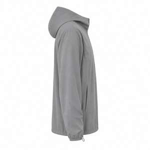 Chaqueta Cortavientos Impermeable de Poliéster 100% Color Gris Personalizado, con Capucha, Estilo Urbano para Hombre, Fabricante OEM ODM de Marca Privada - Product Image 6