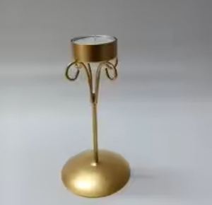 Soporte de luz T de cristal rojo Chapado en bronce de diseñador de lujo decorativo para el hogar hecho a mano a granel - Product Image 3