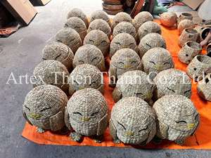 Panier Pingo lunatique avec couvercle panier jacinthe d'eau organisateur pour chambre d'enfants tissé à la main naturel - Product Image 3