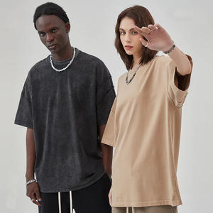 Vêtements décontractés personnalisés pour hommes, surdimensionné, vintage, lavé avec impression de logo, T-shirt délavé à l'acide pour hommes - Product Image 4