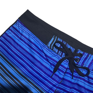 Bañador a rayas, pantalones cortos elásticos de 4 vías, pantalones cortos de playa, pantalones cortos de Surf de secado rápido para hombre, pantalones cortos personalizados al por mayor, envío DDP - Product Image 3