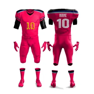 定制青少年训练100% 聚酯美式橄榄球制服定制设计升华美式橄榄球运动衫套装