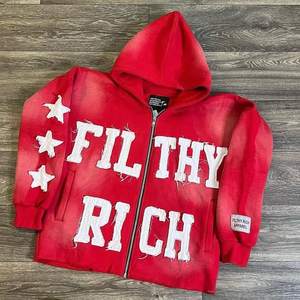 100% algodón personalizado de dos piezas de gran tamaño para hombres chándales estampados Color sólido de gran tamaño Puff estampado chándal para hombres personalizado - Product Image 4