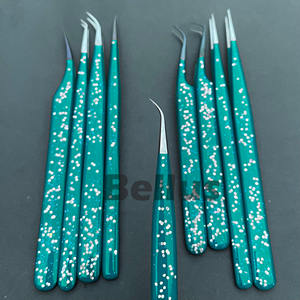 Pinzas de extensión de pestañas personalizadas, herramienta de pestañas profesional de acero inoxidable puntiaguda, equipo de belleza de etiqueta privada ligero y duradero - Product Image 5