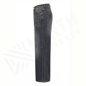 Jeans en denim pour homme, taille haute, coupe slim, coton extensible de haute qualité, tissage, résistance à l'usure, style tendance, réparation personnalisée - Product Image 3