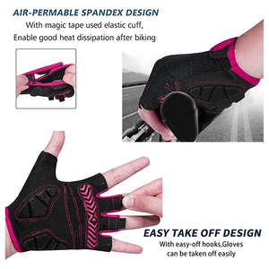 โรงงานบริการ OEM ถุงมือขี่จักรยานกีฬาครึ่งนิ้ว / ถุงมือขี่จักรยานที่สะดวกสบายมาใหม่คุณภาพดีที่สุด - Product Image 5